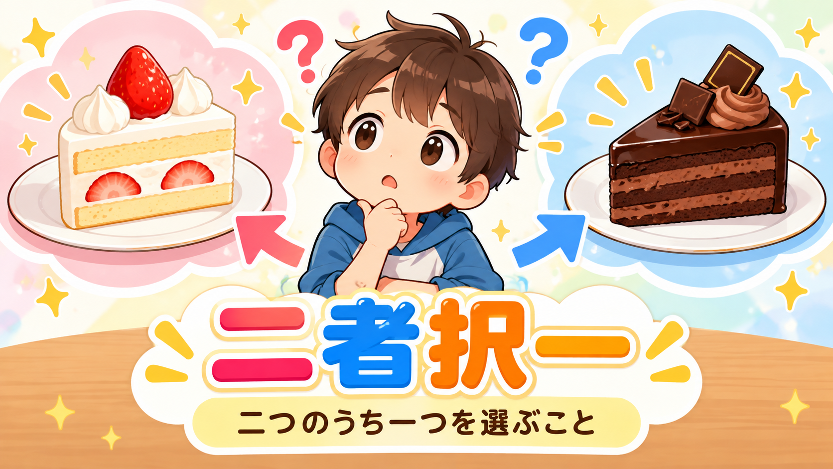 二者択一(にしゃたくいつ)の意味・由来・例文・取捨選択との違い