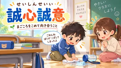 誠心誠意（せいしんせいい）の意味とは？由来・例文・使い方を小学生向けに解説