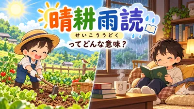 晴耕雨読（せいこううどく）とは？意味・読み方・由来・例文を小学生向けに解説