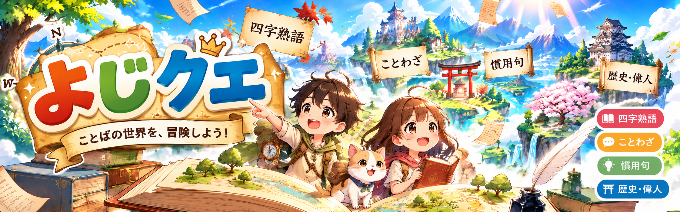 よじクエ！｜四字熟語・ことわざを楽しく学ぶ