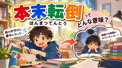 本末転倒（ほんまつてんとう）とは？意味・読み方・例文と主客転倒との違いを解説