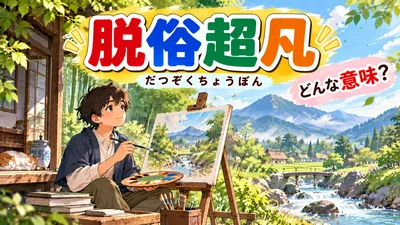 脱俗超凡（だつぞくちょうぼん）の意味とは？読み方・由来・例文をやさしく解説