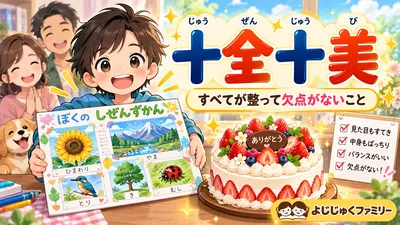 十全十美（じゅうぜんじゅうび）の意味とは？由来・例文・完全無欠との違い
