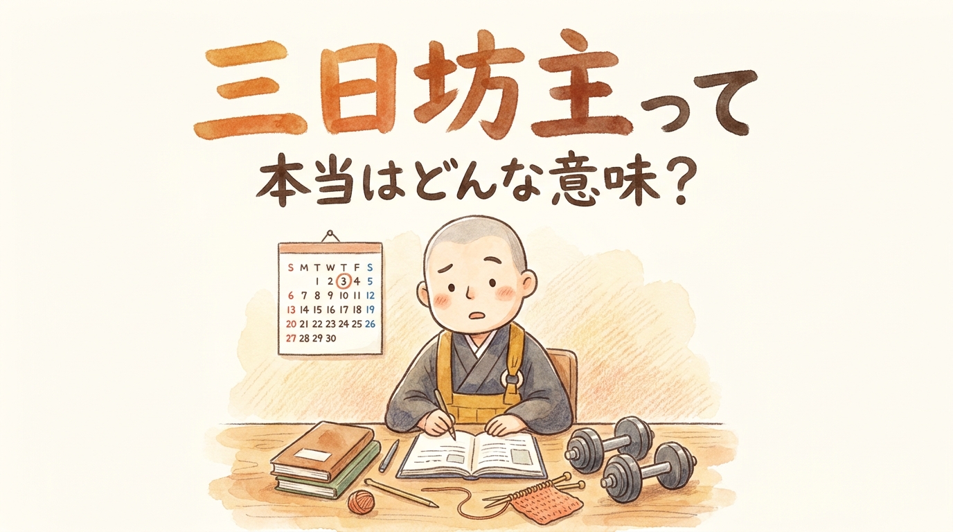三日坊主って本当はどんな意味?