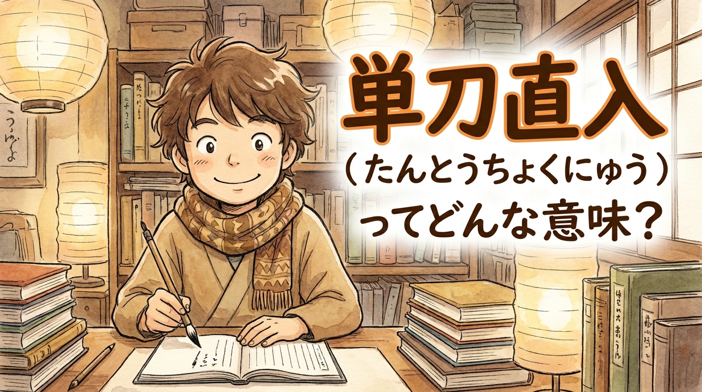 単刀直入(たんとうちょくにゅう)ってどんな意味?