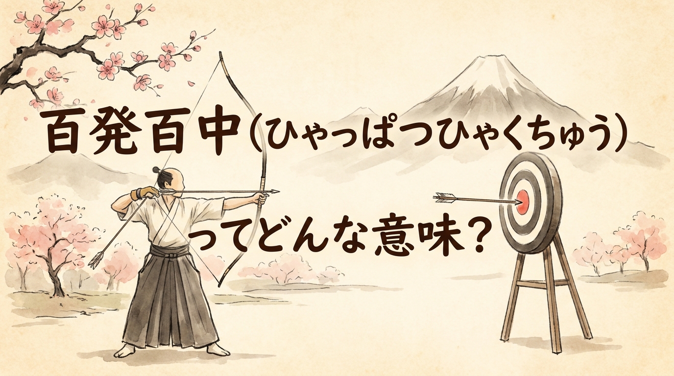 百発百中(ひゃっぱつひゃくちゅう)ってどんな意味?