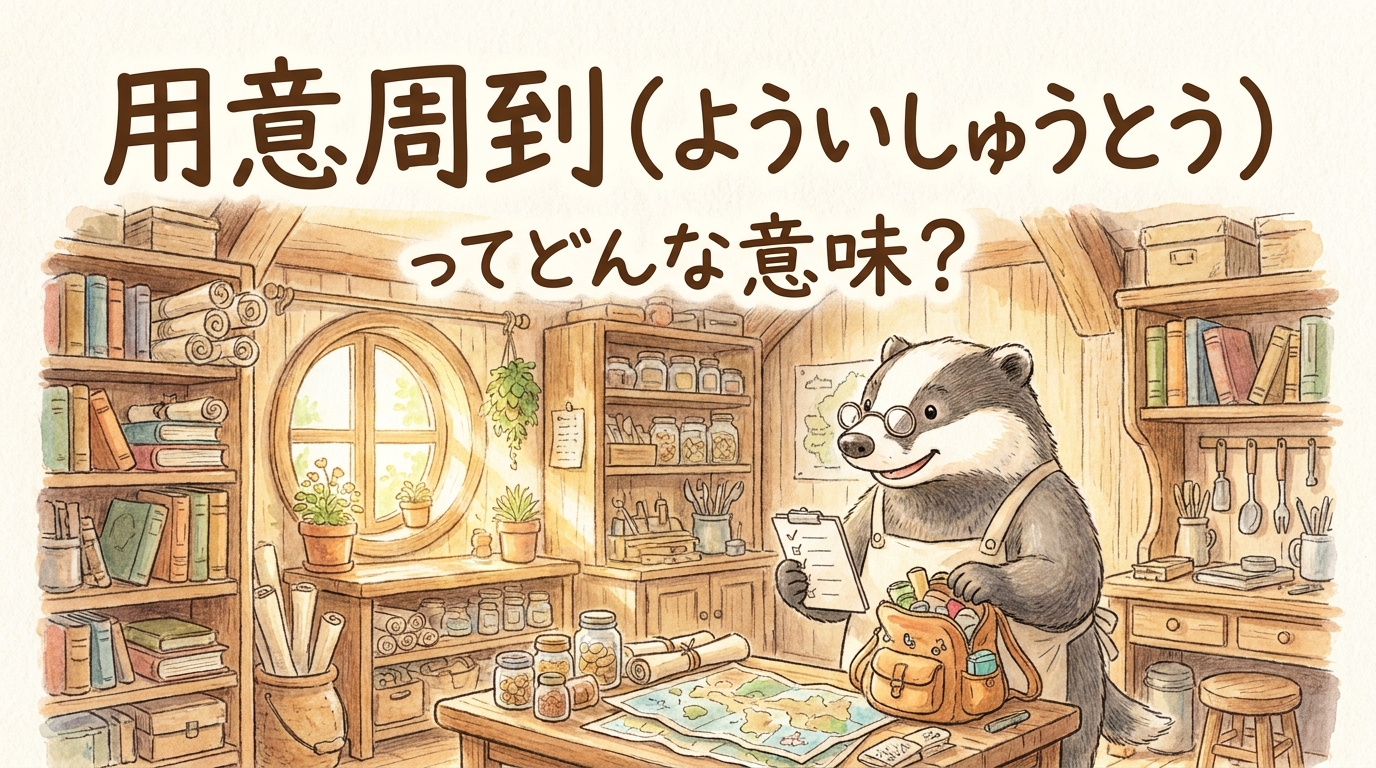 用意周到(よういしゅうとう)ってどんな意味?
