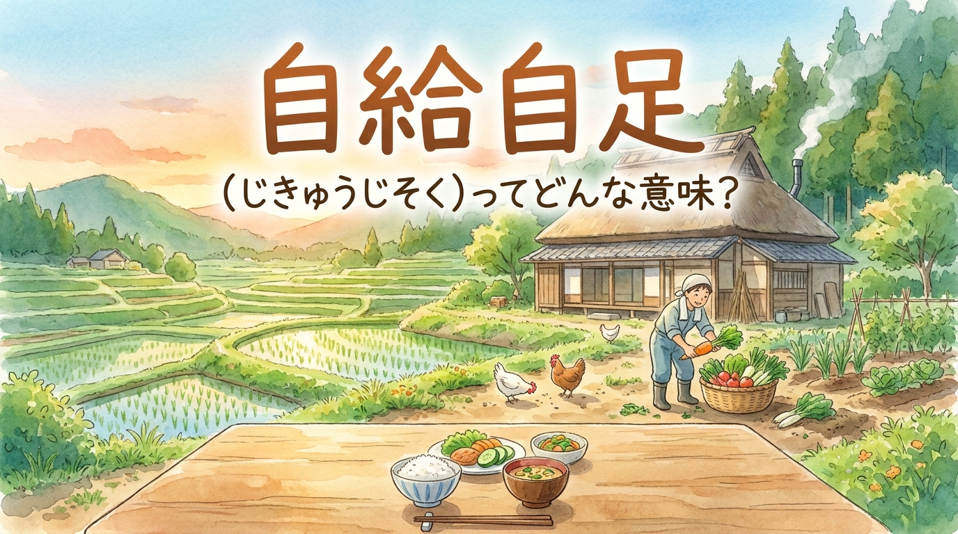 自給自足(じきゅうじそく)ってどんな意味?
