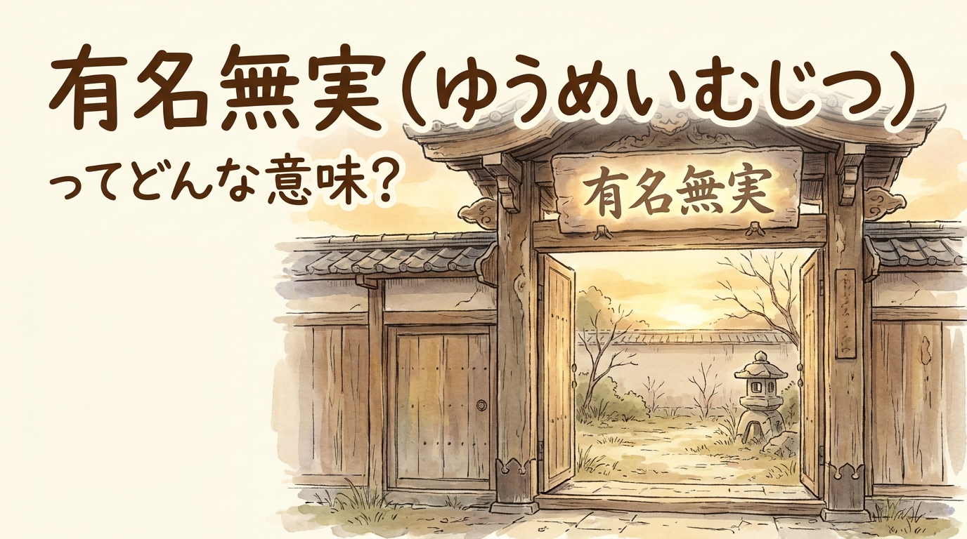 有名無実(ゆうめいむじつ)ってどんな意味?