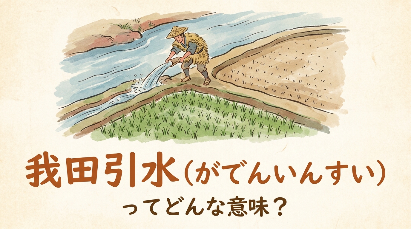 我田引水（がでんいんすい）ってどんな意味？