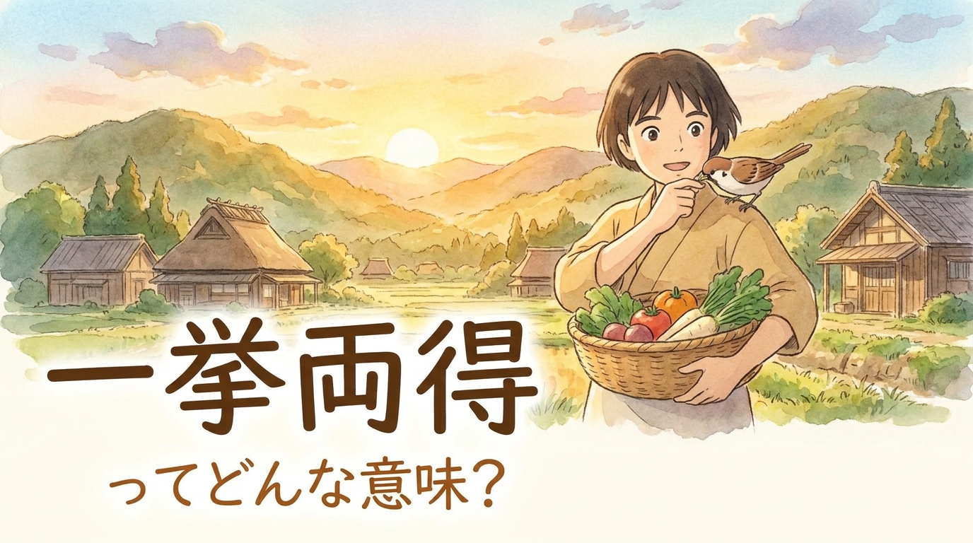 一挙両得（いっきょりょうとく）ってどんな意味？