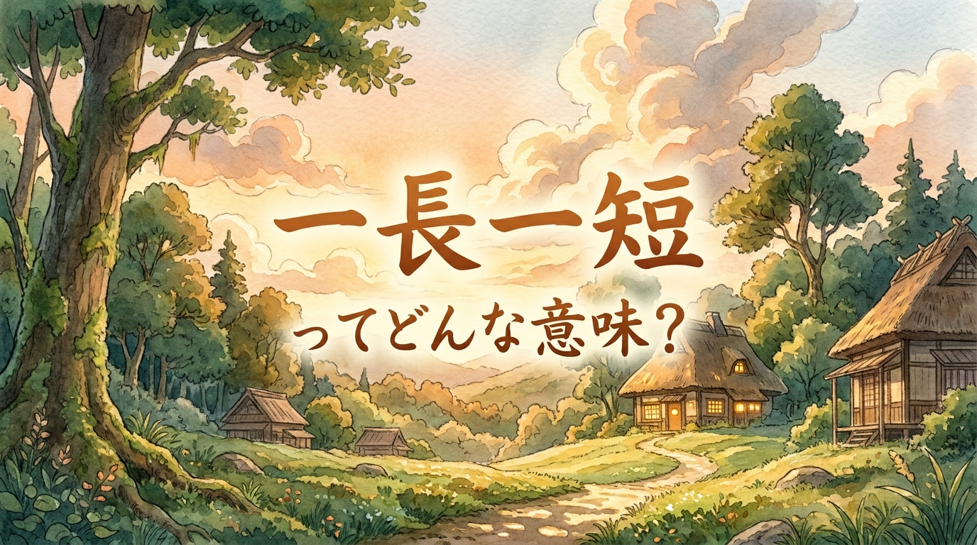 一長一短（いっちょういったん）ってどんな意味？