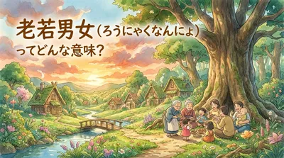 老若男女（ろうにゃくなんにょ）ってどんな意味？