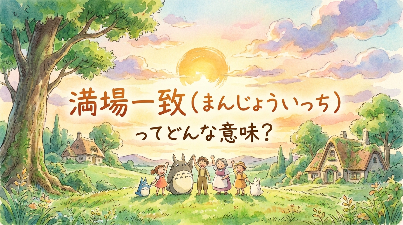 満場一致(まんじょういっち)ってどんな意味?