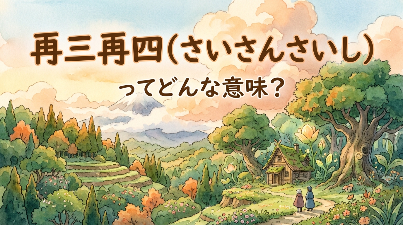 再三再四(さいさんさいし)ってどんな意味?