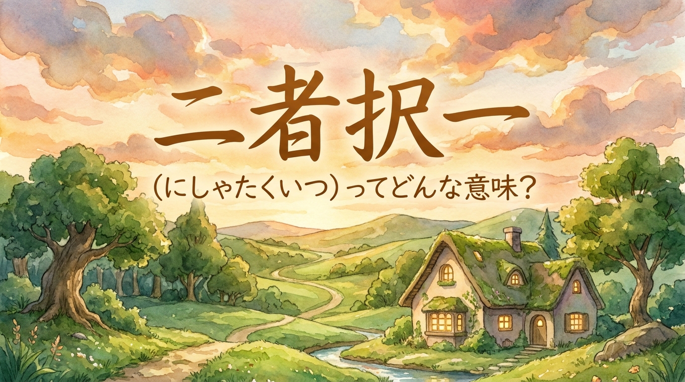 二者択一（にしゃたくいつ）ってどんな意味？