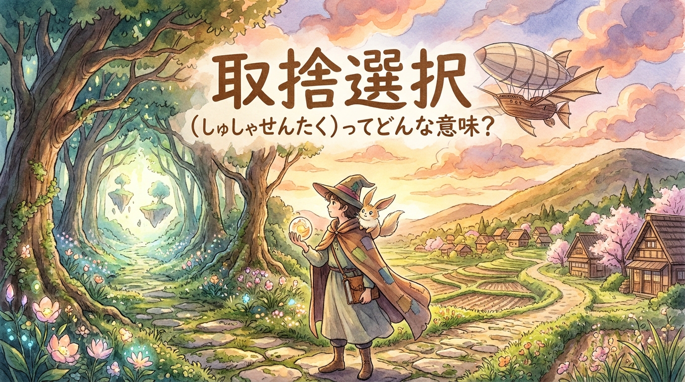 取捨選択（しゅしゃせんたく）ってどんな意味？