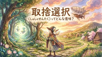 取捨選択（しゅしゃせんたく）ってどんな意味？