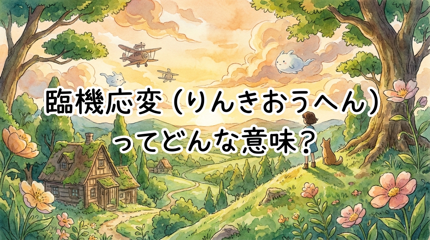 臨機応変（りんきおうへん）ってどんな意味？