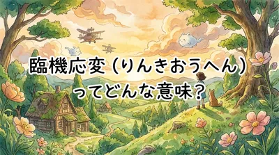 臨機応変（りんきおうへん）ってどんな意味？