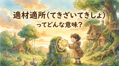 適材適所（てきざいてきしょ）ってどんな意味？