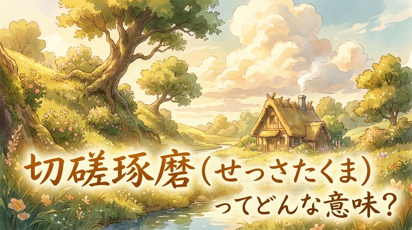 切磋琢磨(せっさたくま)ってどんな意味?