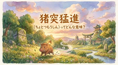 猪突猛進（ちょとつもうしん）ってどんな意味？