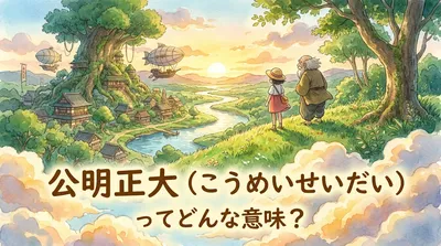 公明正大（こうめいせいだい）ってどんな意味？