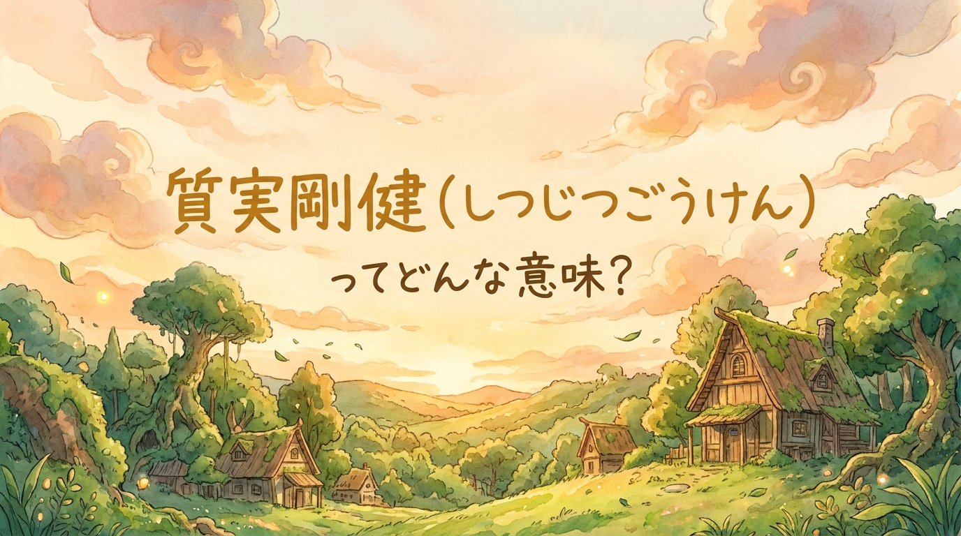 質実剛健(しつじつごうけん)ってどんな意味?