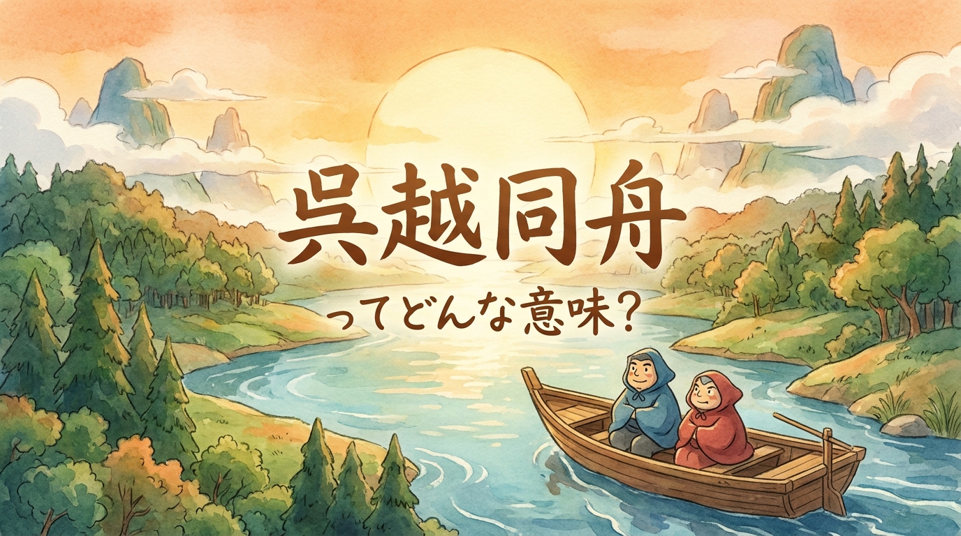 呉越同舟(ごえつどうしゅう)ってどんな意味?
