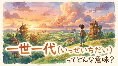 一世一代（いっせいちだい）ってどんな意味？
