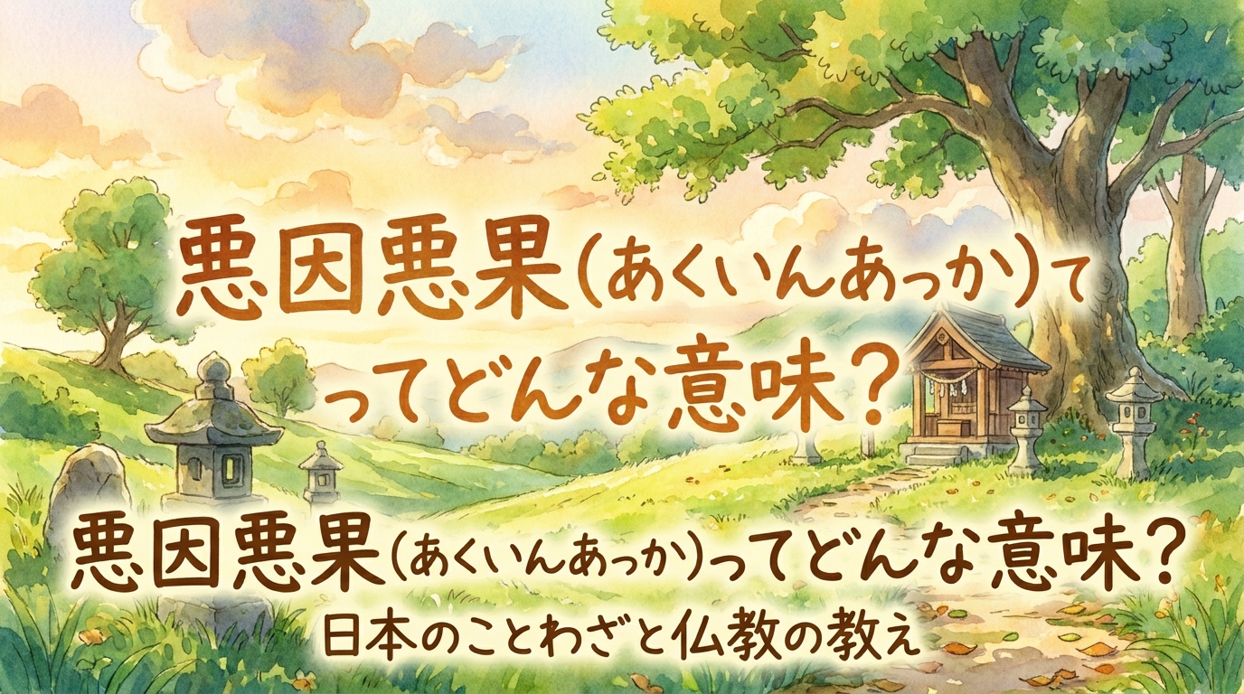 悪因悪果(あくいんあっか)ってどんな意味?