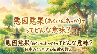 悪因悪果（あくいんあっか）ってどんな意味？