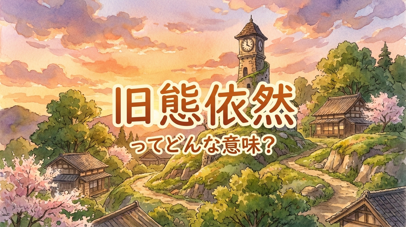 旧態依然(きゅうたいいぜん)ってどんな意味?