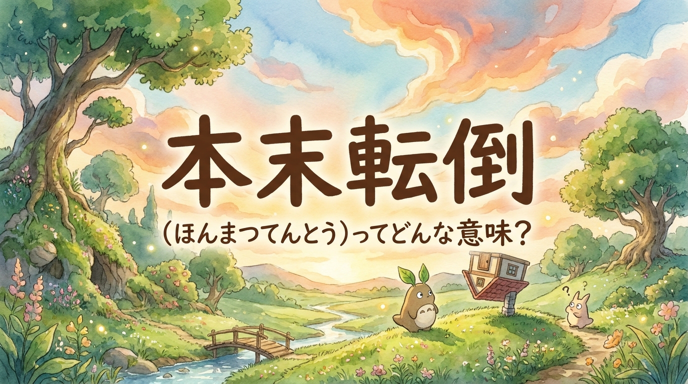 本末転倒(ほんまつてんとう)ってどんな意味?