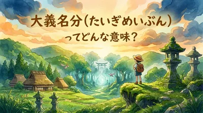 大義名分（たいぎめいぶん）ってどんな意味？