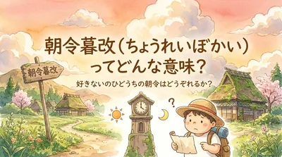 朝令暮改（ちょうれいぼかい）ってどんな意味？