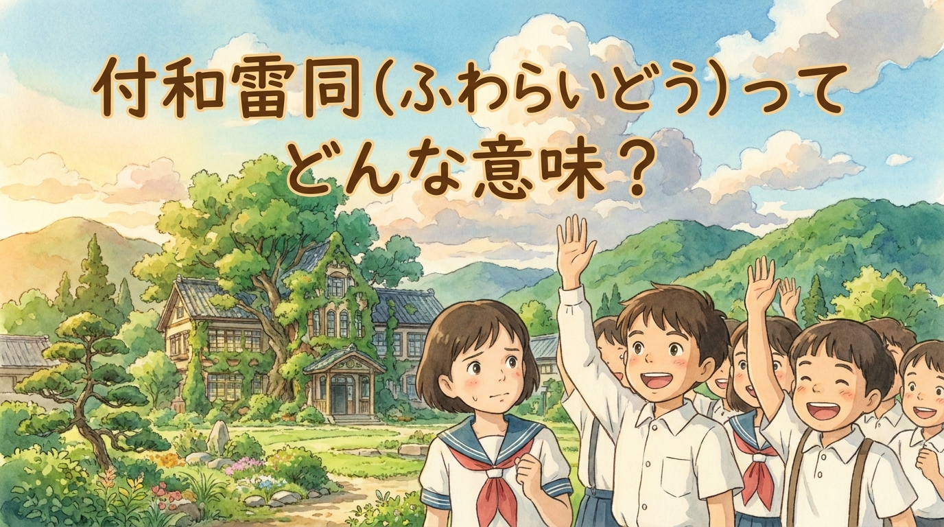 付和雷同(ふわらいどう)ってどんな意味?