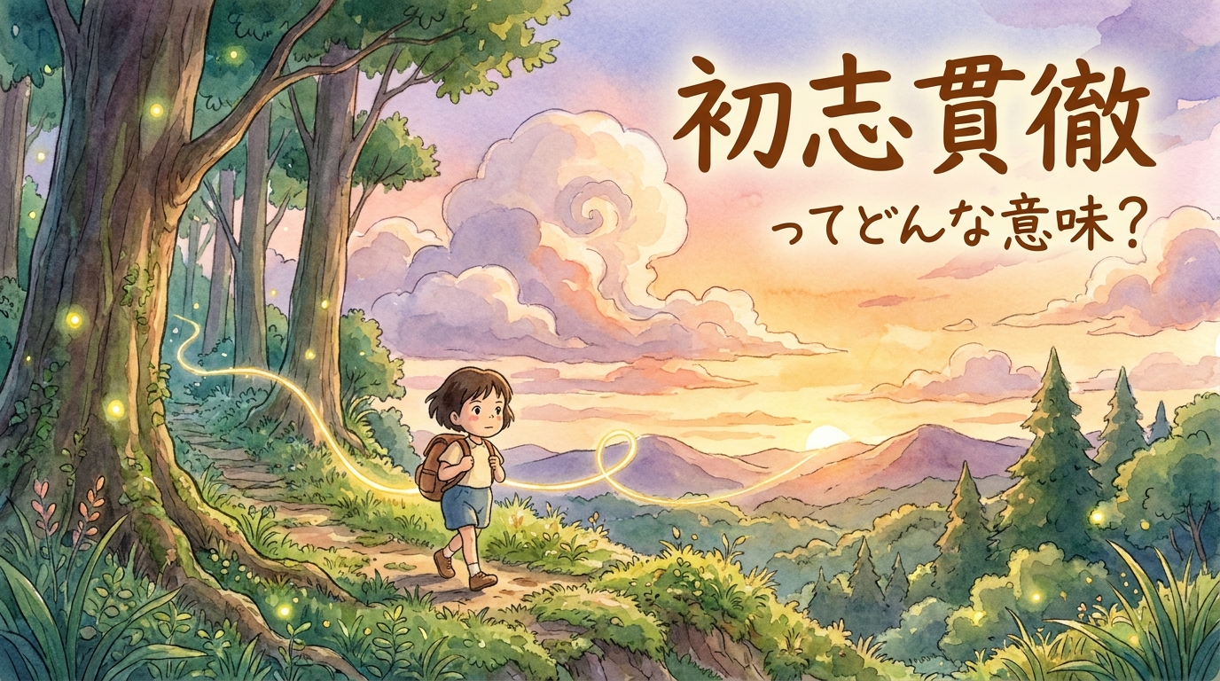 初志貫徹(しょしかんてつ)ってどんな意味?