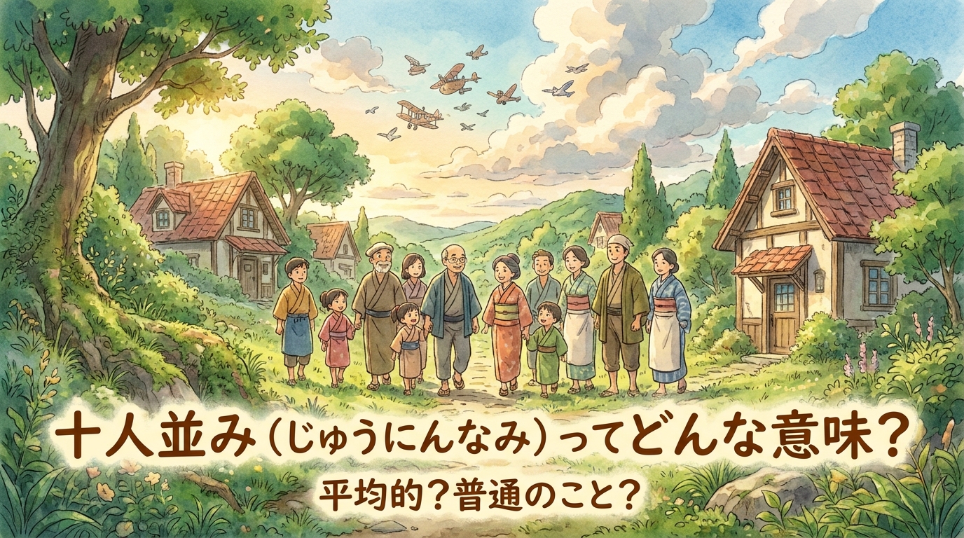 十人並み(じゅうにんなみ)ってどんな意味?