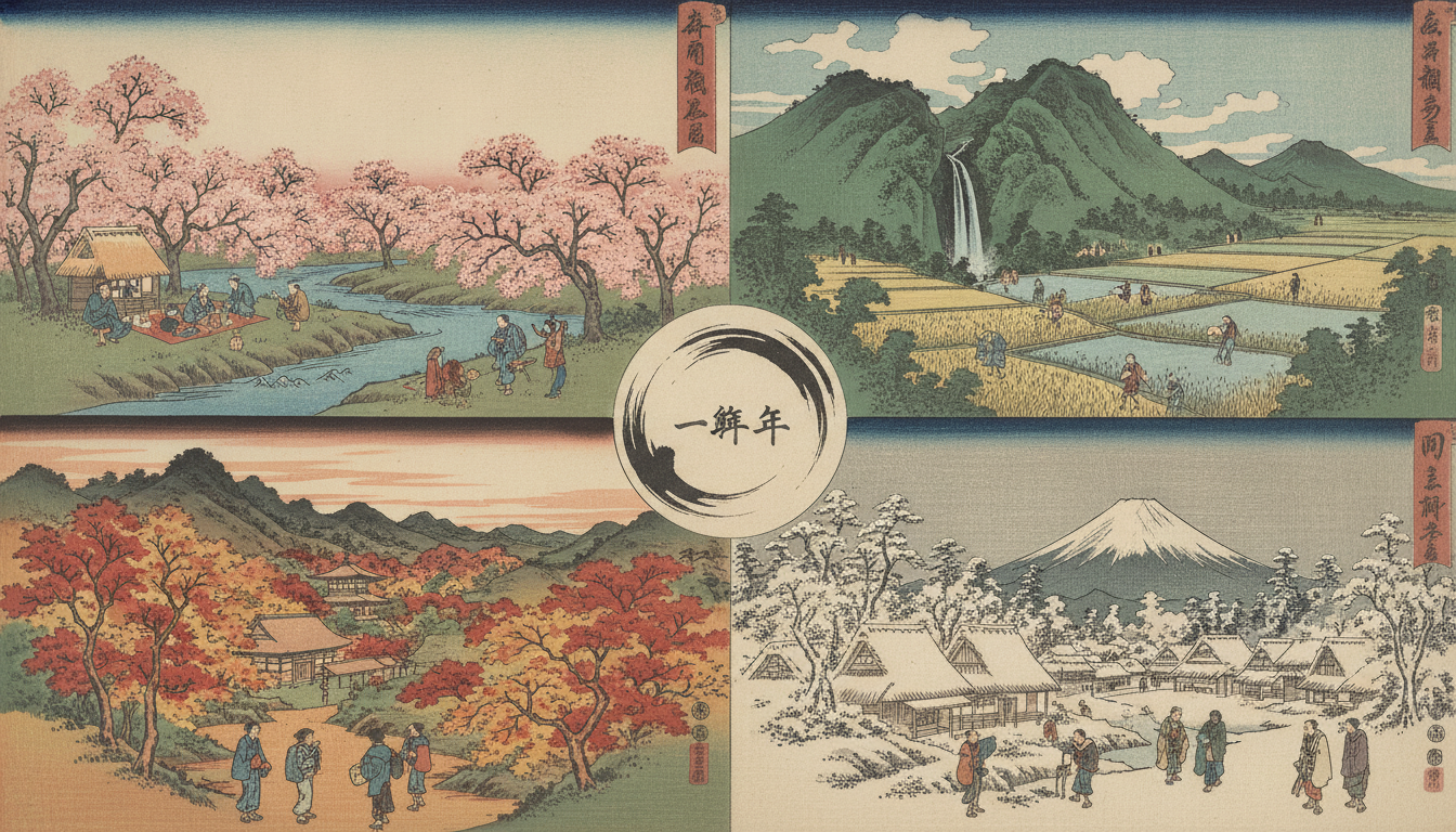 四つの季節と一年中を表す言葉